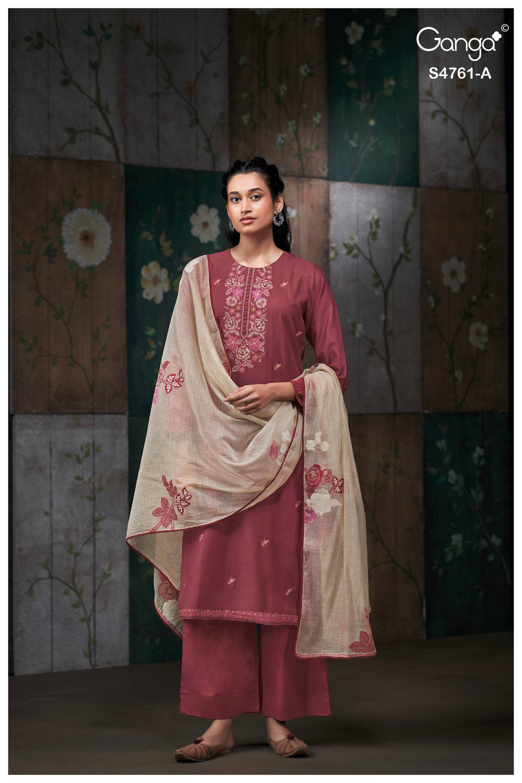 KALISTA 4761 Series By GANGA FASHION Stylish Beautiful Colourful SILK SATIN Dresses At Wholesale Price